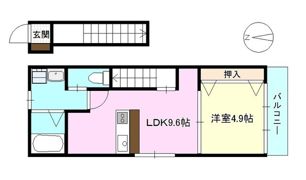 リノリノアパートメント美の里の間取り画像