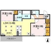 クランツ北井門Bの間取り画像
