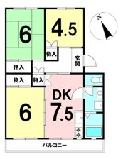 西部郊外マンション 湘南鷹取台P棟の間取り画像