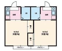 TCRE中葛西Ⅱ（コーポサクマ）の間取り画像