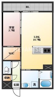 トレス天満Bの間取り画像