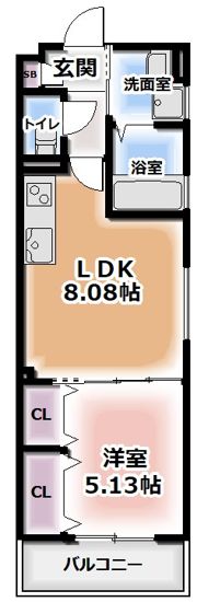 セレニティ出雲町A棟の間取り画像
