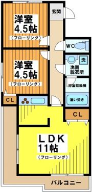 マンション第一明大前の間取り画像