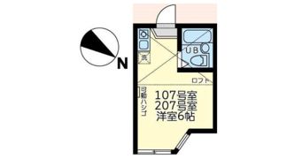 ユナイト上町ヘルマンミュラーの間取り画像