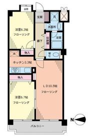 サンライズ国立の間取り画像