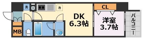 Alivis九条の間取り画像