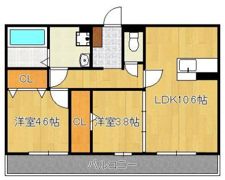 イオメール折尾 A棟の間取り画像