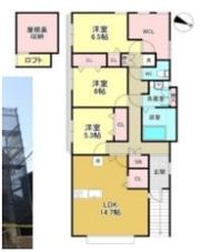 浜田山戸建の間取り画像