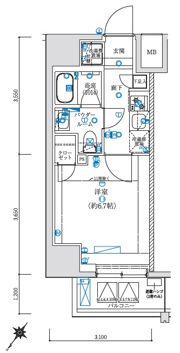 LEXE横濱関内の間取り画像