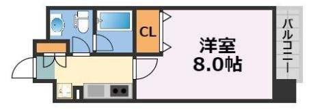 ディオレクレスト東心斎橋の間取り画像