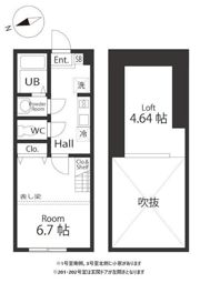 ハーミットクラブハウス 衣笠の間取り画像