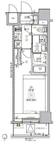 RELUXIA新御徒町の間取り画像