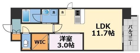 セレニテフラン谷町四丁目の間取り画像