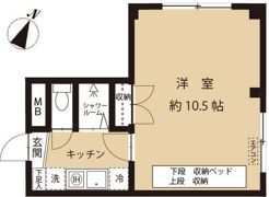 プレステージ東山町301号室の間取り画像