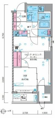 GENOVIA南千住Ⅶの間取り画像