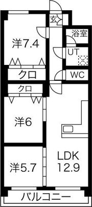 鴻ノ巣ヒルズビルの間取り画像