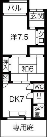 小坂町貸家の間取り画像