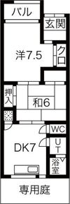 小坂町貸家の間取り画像