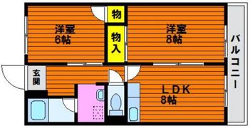 カウル十日市の間取り画像