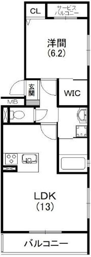 エムザ岩井の間取り画像