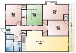 南郷ハイツの間取り画像