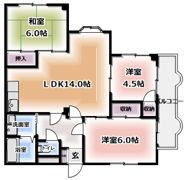 サンハイツ太秦の間取り画像