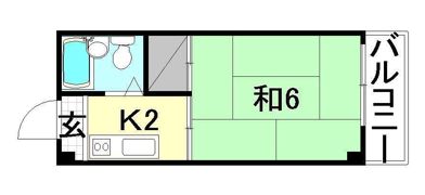 坊ちゃんハイツの間取り画像