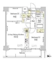 パークアクシス錦糸町・親水公園の間取り画像