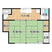 中川住宅(2K)の間取り画像