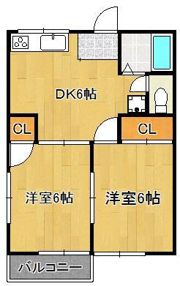 ハイツ中本の間取り画像