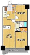 ニューシティアパートメンツ南小倉IIの間取り画像