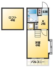 レオパレス自由が丘の間取り画像