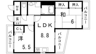 フレンテ灘の間取り画像