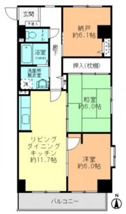 ダイアモンドビューの間取り画像
