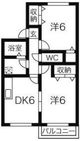 アミティ植田A棟の間取り画像