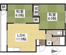 津倉マンション A棟の間取り画像