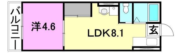 ピカデリーサーカス衣山の間取り画像