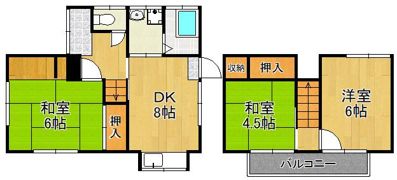 石田町14番貸戸建の間取り画像