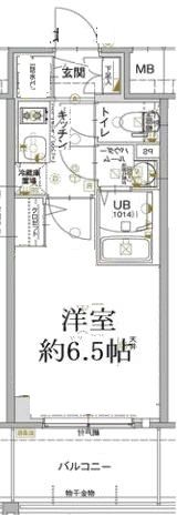 エスリード神戸兵庫駅ミッドポートの間取り画像