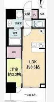 セレニテ江坂グランデの間取り画像