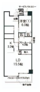 パインタワー上町台の間取り画像