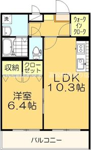 マリベール上林Bの間取り画像