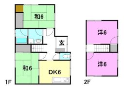 溝辺借家2の間取り画像