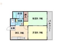 六甲スカイハイツの間取り画像