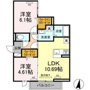 UP GOD HORIKIRIの間取り画像