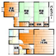 山本貸家北の間取り画像