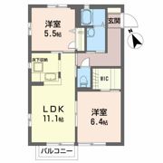 アビタシオン・ボヌールⅠの間取り画像