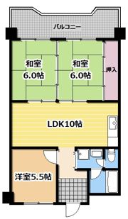 奥野マンションの間取り画像