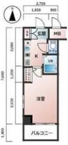 エスリード南森町駅前の間取り画像