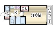 エステムコート神戸三宮山手センティールの間取り画像
